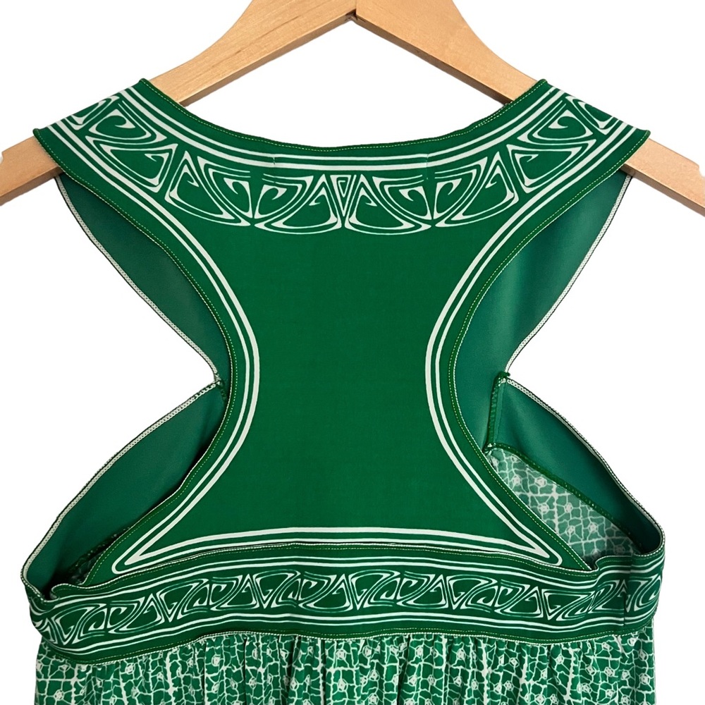 Studio M Green Floral Scoop Neck Tank Top Size S - Picture 5 of 6